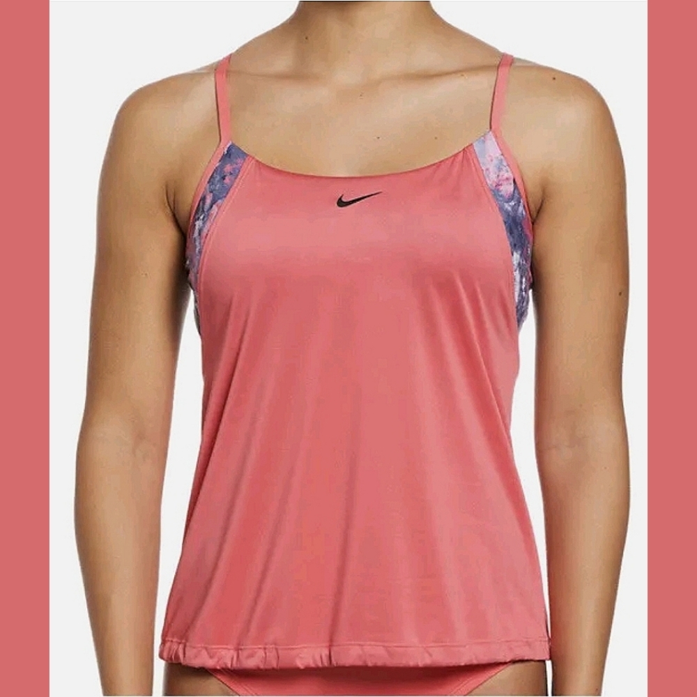 NWTs Nike Swim Neon Leaf Layered Tankini